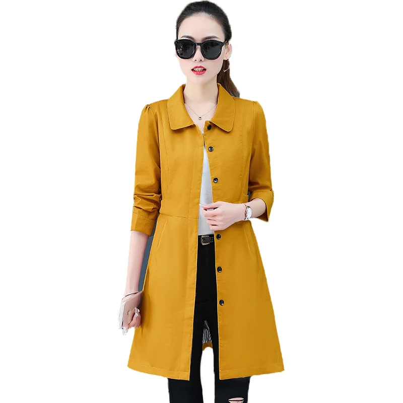 

England Windbreaker 2019 spring women Trench Medium and long section The New Spring dress Slim fit temperament coat