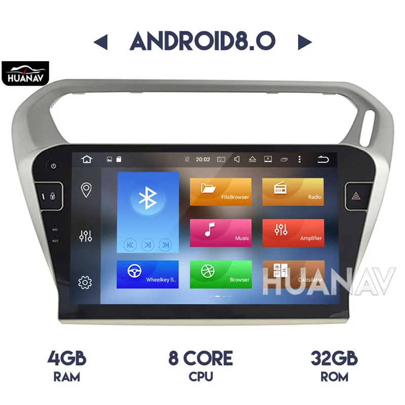 Clearance Car DVD player GPS navigation for PEUGEOT 301 2014-2017 For Citroen Elysee 2014-2017 Android8/Android7 Multimedia recoder unit 6