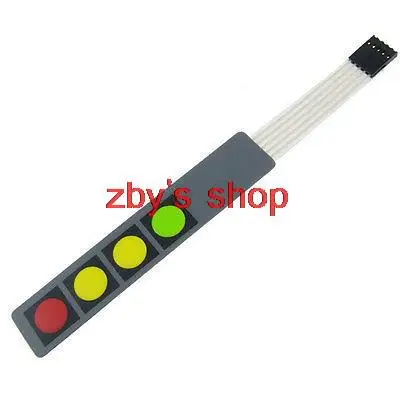 

12V 1x4 4 Key Matrix Membrane Switch Keypad Keyboard 107x20x0.8mm