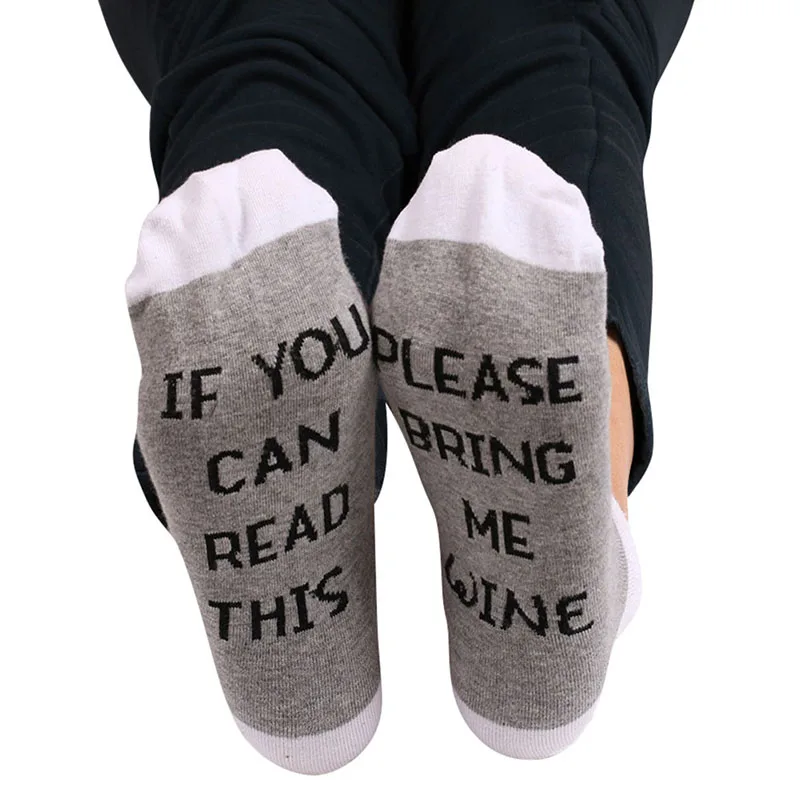 Aliexpress.com : Buy Women Men's Funny Socks Words Letter Printed If ...