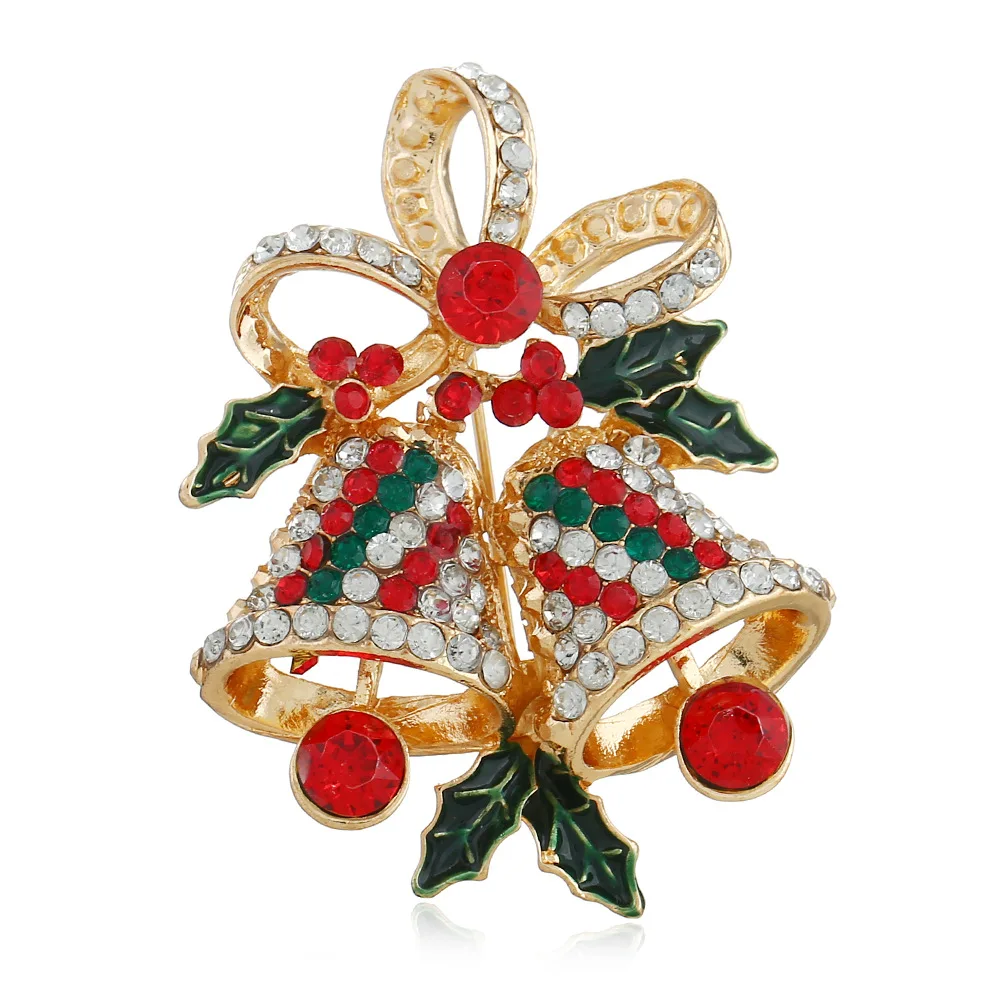 2018 Christmas Gift New Christmas Bell Brooch CY194in Brooches from