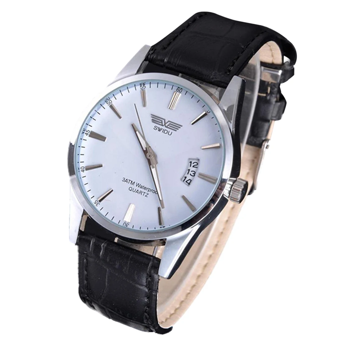 

SWIDU Mens Fashion Stainless Steel Luxury Sport Analog Quartz Wrist Watch