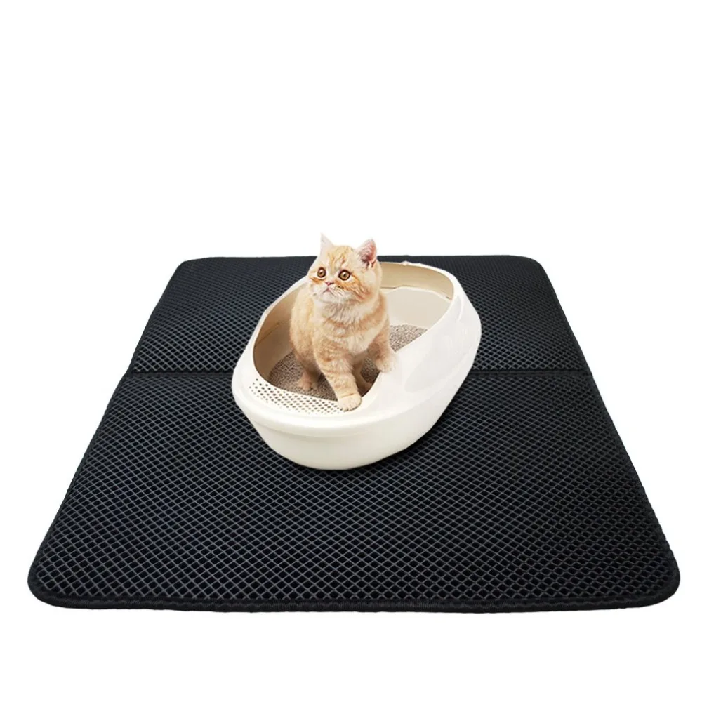 

Washable EVA Cat Litter Mat Waterproof Fire Blanket Double-Layer Cat Litter Trapper Mat Soft Cat Cushion Foldable large Cat Bed