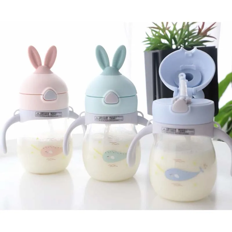 Anti Colic Wide Neck 320ml Baby Feeding Bottle Variations Filled