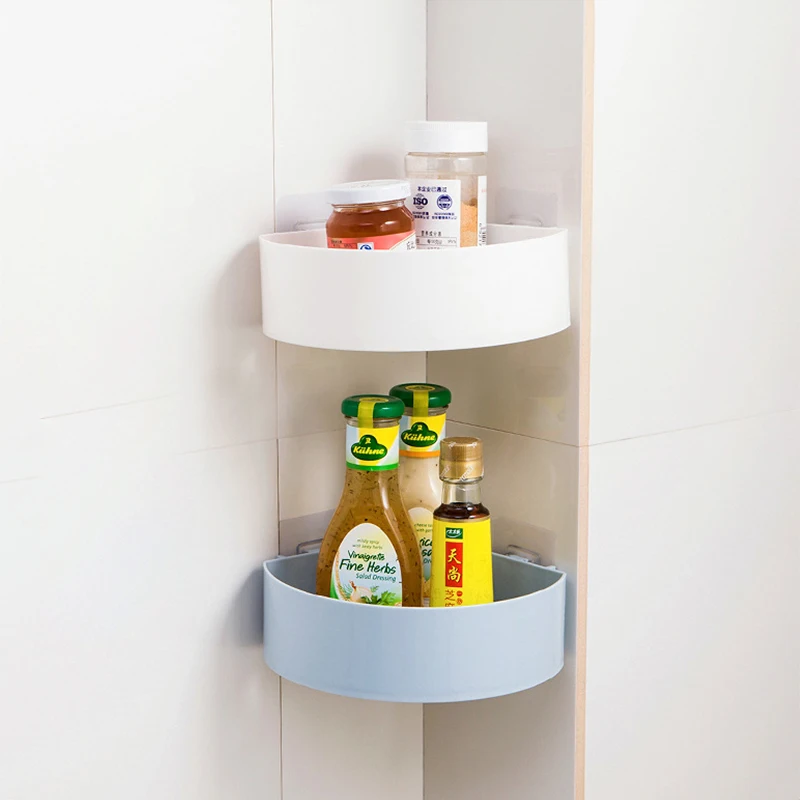 1 قطعة 4 ألوان الالتصاق الزاوية الحمام شامبو استحمام الجرف حامل المطبخ تخزين الرف المنظم