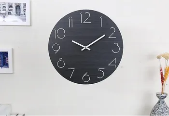 

Creative Cheap Wall Clock Living Room Minimalist Modern Home Round Personality Silent Garden Pine Solid Wood Dedicated Fashion
