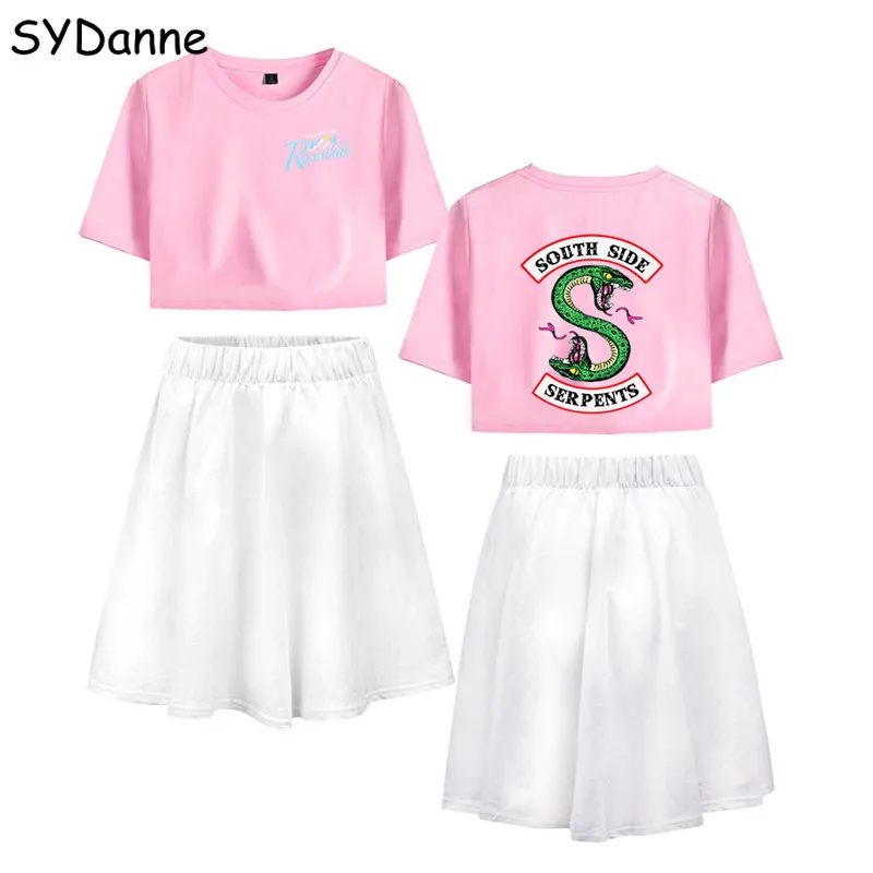 

South Side Serpents Riverdale Southside Cosplay Costume Shirt Skirt Dress Full Set Suit Riverdale Jughead T shirt Girl