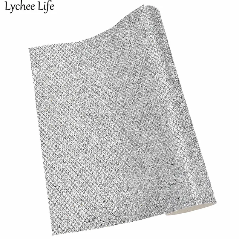 Lychee Life 29x21 см сетчатая блестящая ткань из искусственной кожи A4 PU сделай сам Товары