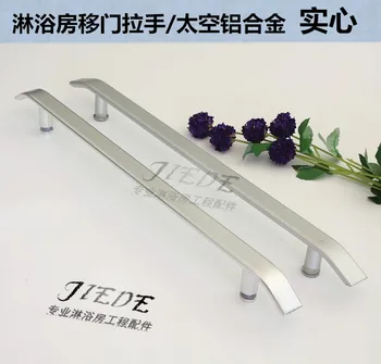 

Shower accessories glass door handle handle for bathroom glass door handle 440 hole distance solid aluminum bag mail