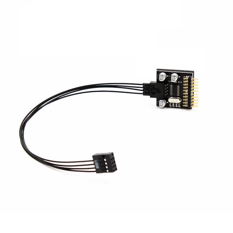 

USB 9PIN expansion circuit board 2 in 1 PCB Expansion Computer Cables Connectors USB3.0 Extension Cord