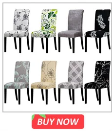 7 Solid Colors With Buckle Chair Cover Big Elastic Chair Covers Seat Slipcovers Stretch Removable Dining Hotel Seat Covers