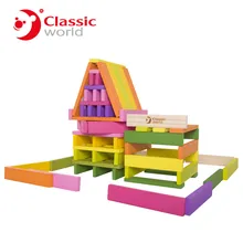 Классический Мир 100psc Длинные цветные строительные блоки Детская игрушка для идентификации цвета и формы Exerciseand