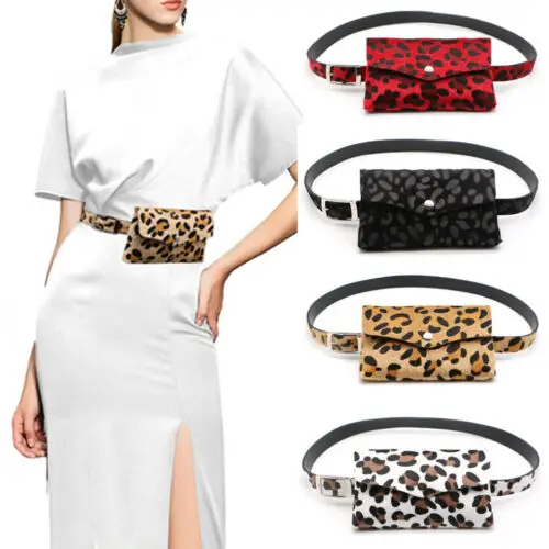 

Womens Waist Bag Fanny Pack Leather Bag Belt Purse Small Purse Phone Pouch Gift Cummerbunds