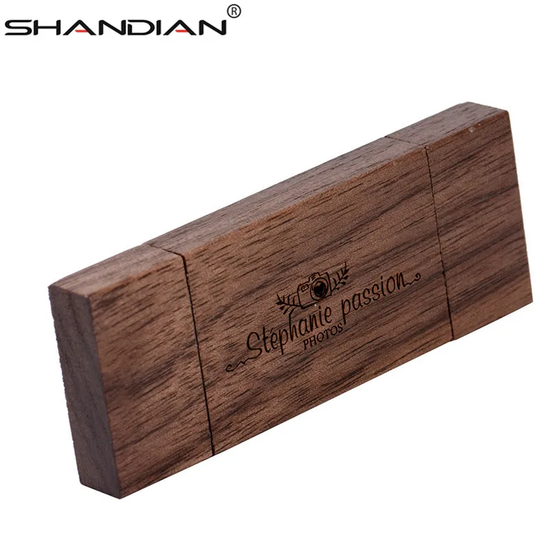 SHANDIAN OTG флеш-диск USB 2,0 деревянный u-диск смарт-флешка подходит для телефона и ПК USB флешка 4 ГБ 32 ГБ 64 Гб карта памяти