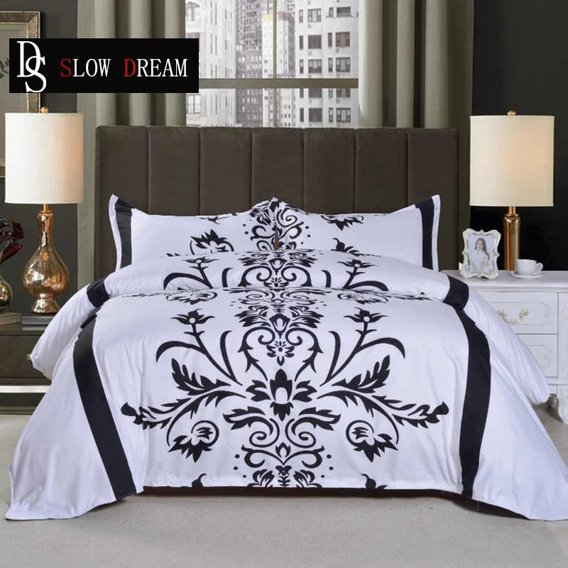

SLOWDREAM Bohemian Bedding Set Double Linens Flat Sheets Bedspread Duvet Cover Adult Twin Queen King Bedclothes Bed Linen Set