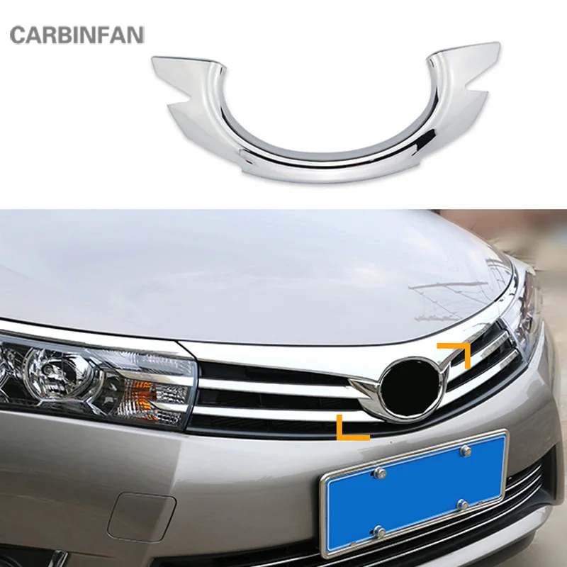 

ABS Front Car logo mark Grid Grill Grille hoods detector accessories trim For Toyota Corolla Altis 2014 2015 2016 2017 C1256