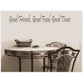 

Good Friends Good Food Good Times wall decals 8101 kitchen decorative removable vinyl wall stickers wallpaper