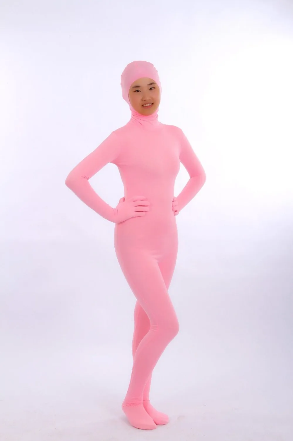 Kid Adult Pink Open face faceless face bare Unisex Spandex Bright 2nd