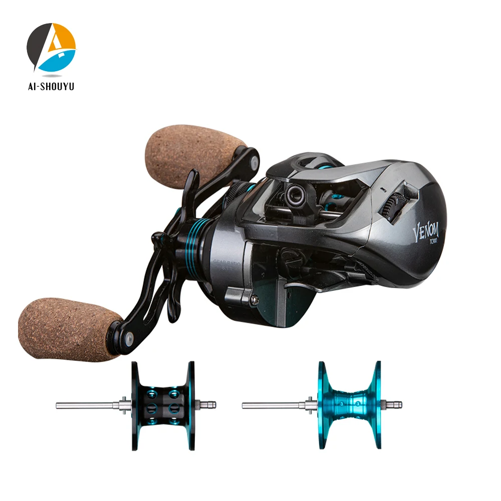 AI-SHOUYU Baitcasting بكرة المغناطيسي الفرامل نظام بكرة 8 كجم ماكس السحب 11 + 1 BB 8.1: 1 عالية السرعة الصيد بكرة المياه المالحة و المياه العذبة AI-SHOUYU Baitcasting بكرة المغناطيسي الفرامل نظام بكرة 8 كجم ماكس السحب 11 + 1 BB 8.1: 1 عالية السرعة الصيد بكرة المياه المالحة و المياه العذبة
