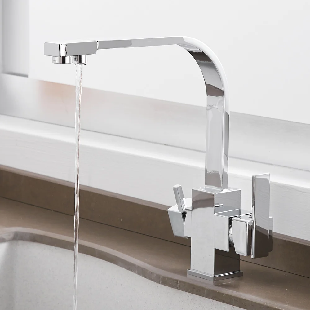  Kitchen Faucets Deck Mounted Mixer Tap 360 Degree Rotation with Water Purification Features Mixer T - 32875315209