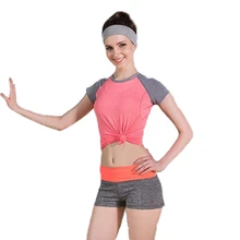 Летние женские шорты для бега йоги спорта, шорты для фитнеса с эластичной талией, цветные шорты для бега, женские колготки