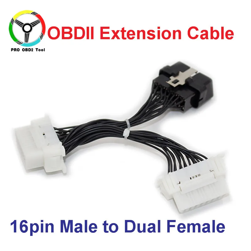 OBD2 OBD Cable 16Pin Male Port to Dual 16-Pin Female OBDII ODB2 Car ECU Connector Adapter OBD 2 ODB II Automotive Tool Free ship цена OBD2 OBD Cable 16Pin Male Port to Dual 16-Pin Female OBDII ODB2 Car ECU Connector Adapter OBD 2 ODB II Automotive Tool Free ship цены онлайн