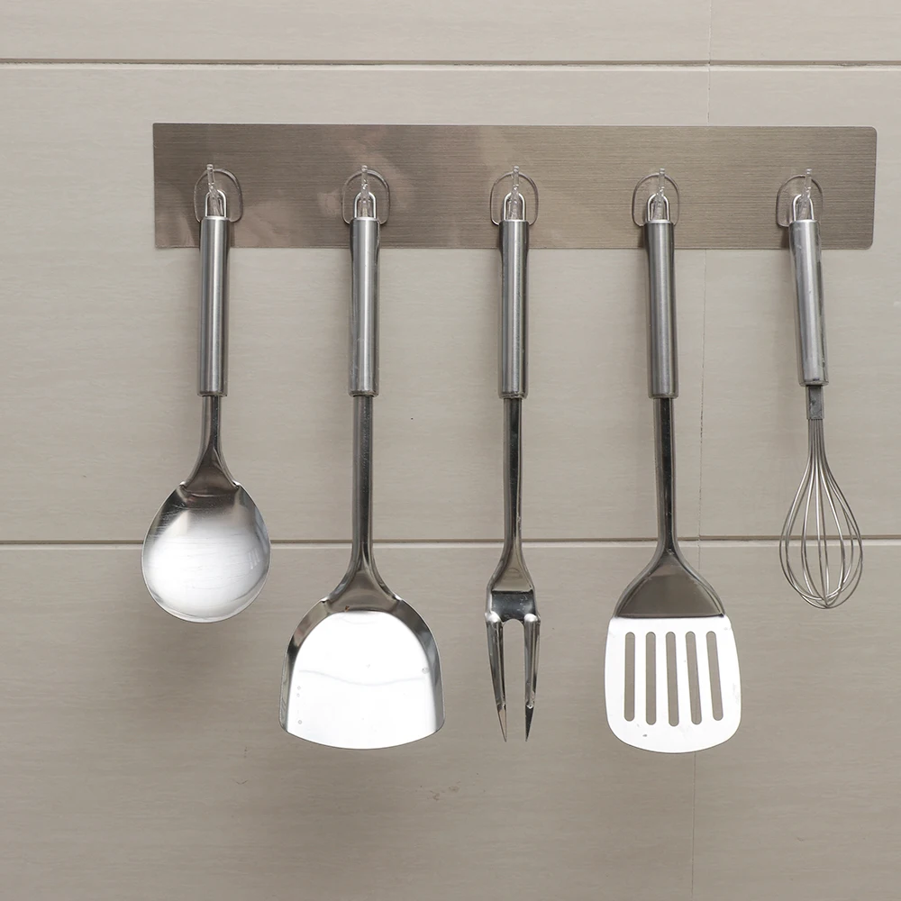 

3/5 Adhesive hook Home Bathroom Durable Multi-function Rack Hooks Self-Adhesive Wall Mounted Kitchen Hanger
