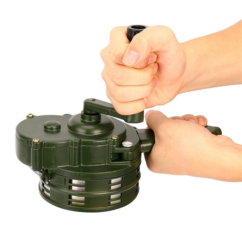 Hand Crank Air-raid Siren Safety Horn Loud Alarm