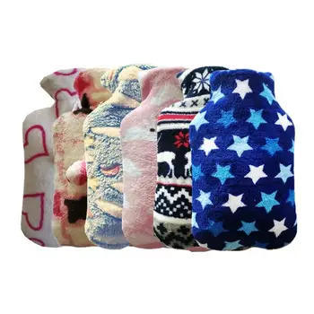 

1000ml Square Hot Water Bottle Coral Fleece Medium Size Super Soft Cloth Set Water Bag