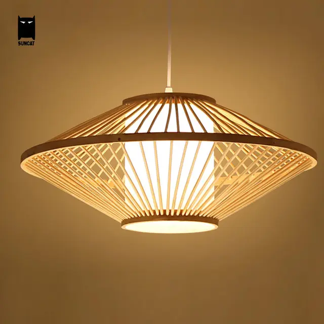Bamboo Wicker Rattan Pendant Light Fixture Rustic An Tatami Bamboo Wicker Rattan Pendant Light Fixture Rustic An Tatami Hanging Lamp Luminaria Design For Dining Table