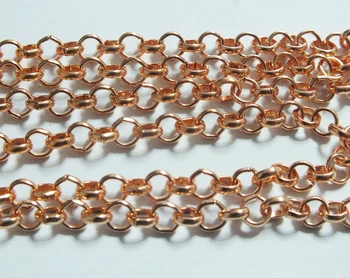 

free shipping!!! 100M Rose Gold Tone Chains 5mm