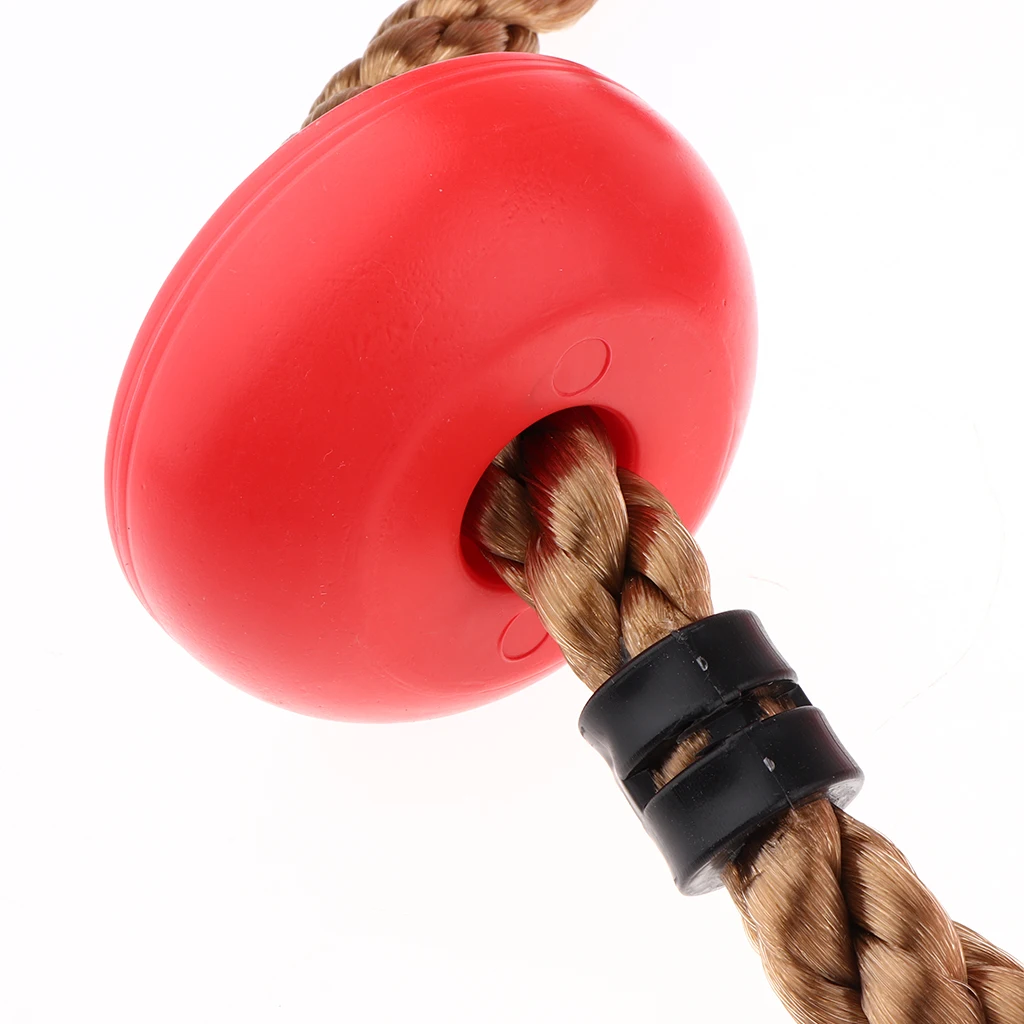 Kids Outdoor Funny Gymnastic Tree Swing Climbing Rope with Disc Seat Antiskid Platforms for Kids Playground Toys Accessories