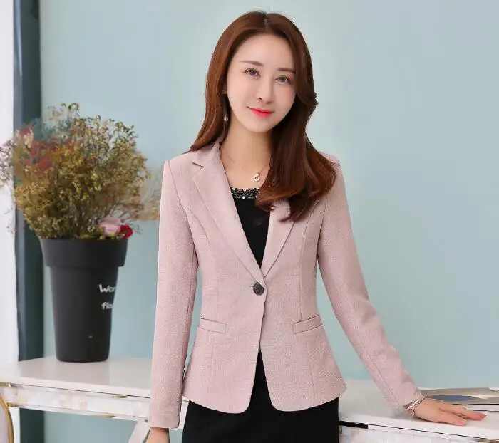 

New fashion women's blazers 2019 spring casual suit female outerwear short slim ladies blazer