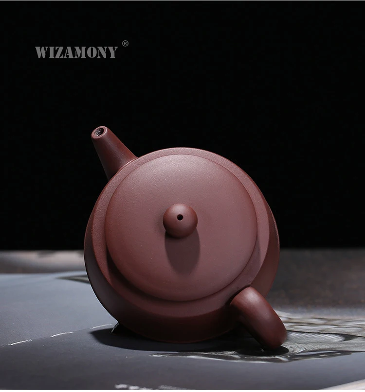 Чайный набор WIZAMONY из фиолетовой глины плоский керамический чайный Zisha 160 мл