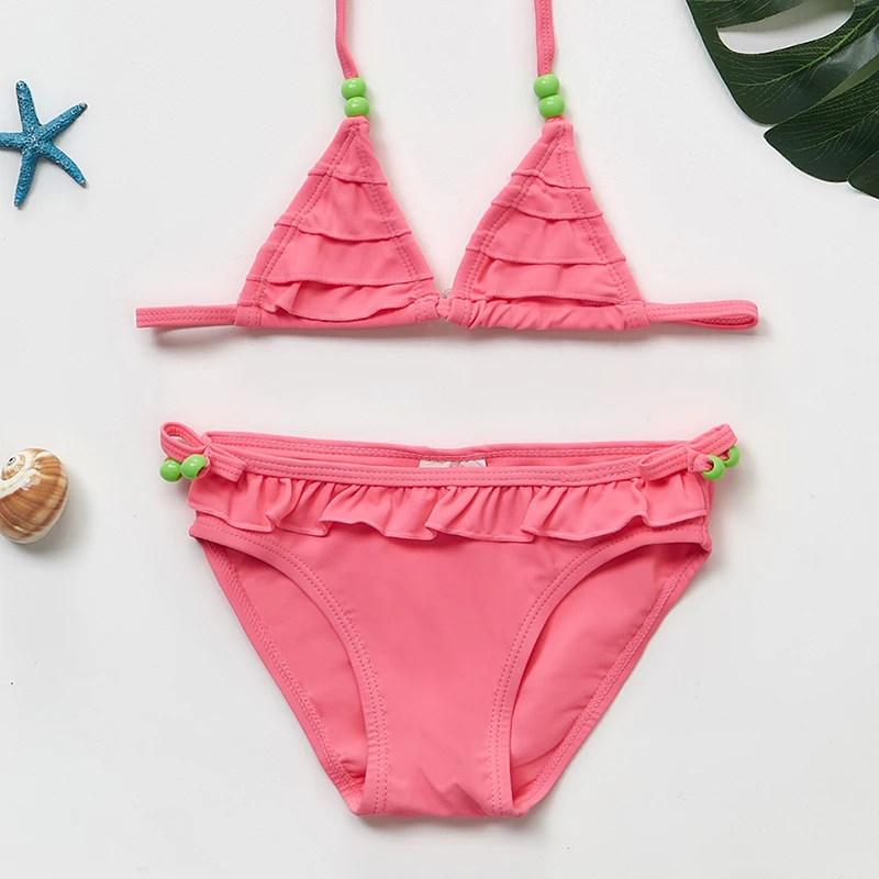 

New 2019 Girls Swimwear Kids swimsuit 3~8Years Girls swimsuit hot sale Children Bathing suit Beach wear Biquini Infantil-ST113