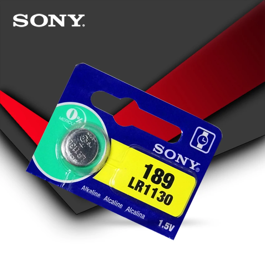 2 шт. sony оригинальнй элемент батареи 1,5 V AG10 LR1130 AG10 389 LR54 SR54 SR1130W 189 LR1130 аккумулятора кнопочного типа сделано в Японии