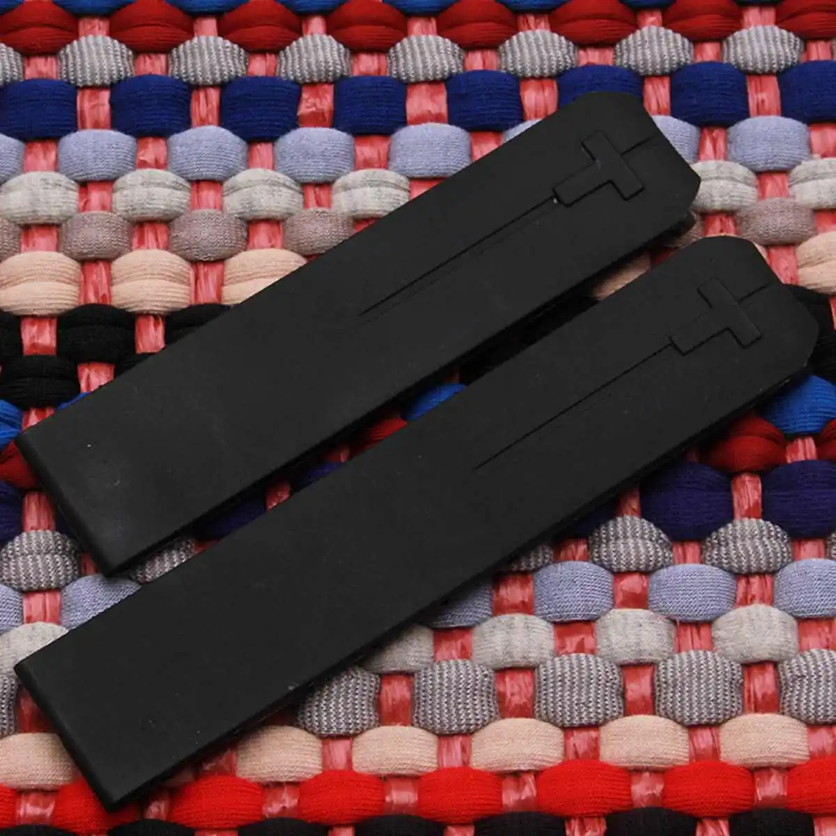 

20mm Black Rubber Replacement Strap Watch Band for Tissot T-Touch Z353 Silicone 180mmLength Watchbands