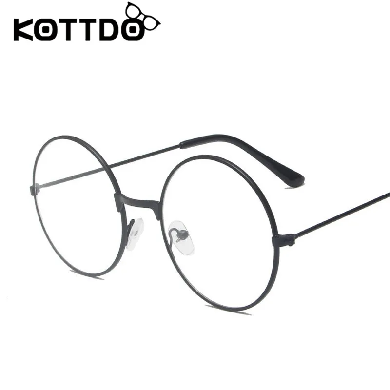 KOTTDO, новые трендовые очки для студентов, оправа, круглые ретро очки, металлическая оправа, очки для женщин и мужчин, оправа для очков