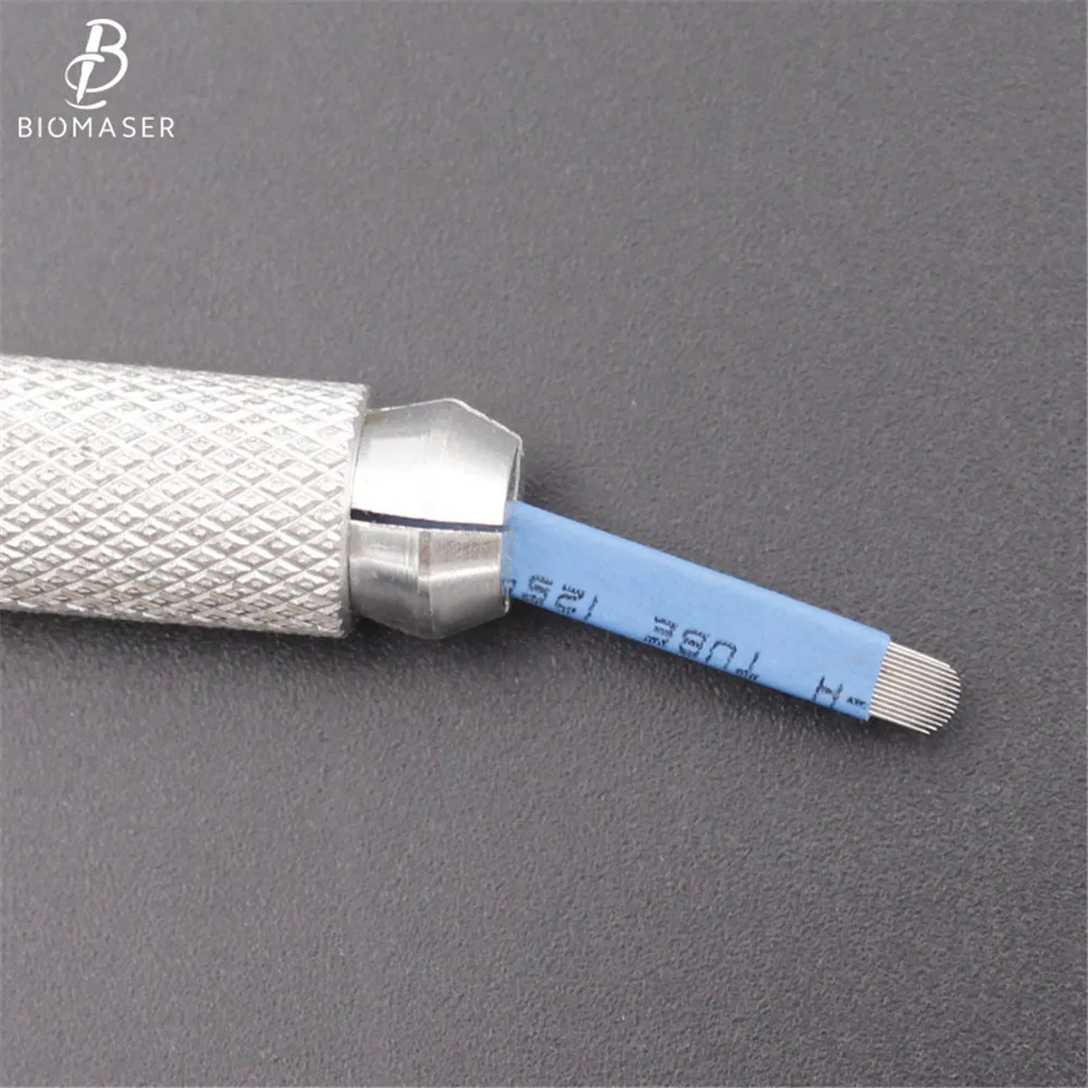 

14/18pin U Shape 0.18MM 50PCS Permanent Makeup Eyebrow Tattoo Blade Microblading Needles For 3D Embroidery Manual Tattoo Pen