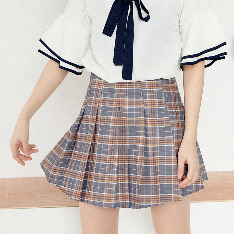 Женские юбки женские панк Kawaii Ulzzang колледж свежие плиссированные клетчатая юбка Женская Корейская Harajuku Милая одежда для женщин