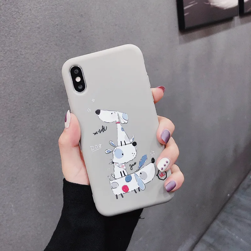 Чехол JAMULAR с забавным рисунком животных для iPhone XR XS MAX X 7 8 6 6s Plus чехол телефона