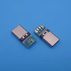 10 шт. DIY OTG USB-3.1 сварочный Штекерный соединитель USB 3,1 type C разъем с печатной платой вилки линии передачи данных терминалы для Android