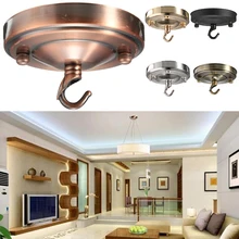 Основание лампы крюк 104 мм Диаметр пластины держатель свет приспособления для лампочки люстра аксессуар лампы винтаж, ретро, под старину потолок розовый крюк