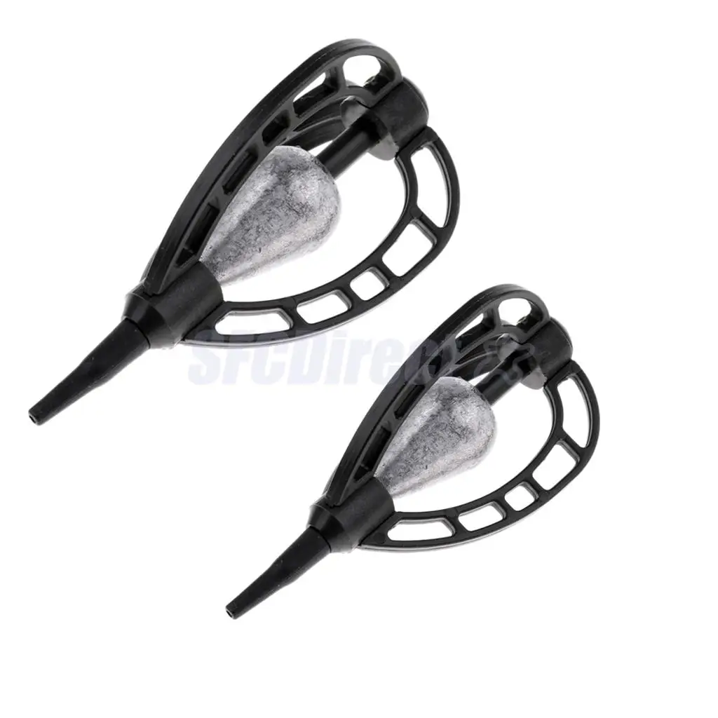 In-line Method Fishing Feeder Swim Feeders Carp Fishing Baits Cage Trap with Lead Sinker 40g 45g