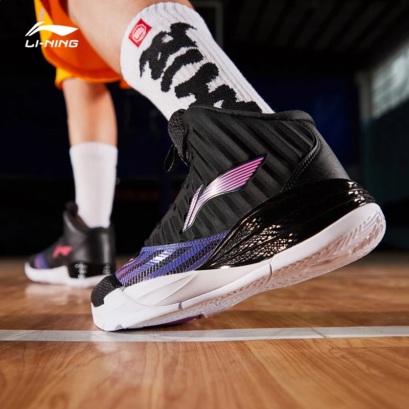 Li-Ning/мужские кроссовки для баскетбола, шторм на корте, на подкладе, облачная подошва, РБ, носимая спортивная обувь, кроссовки ABPP003 XYL227