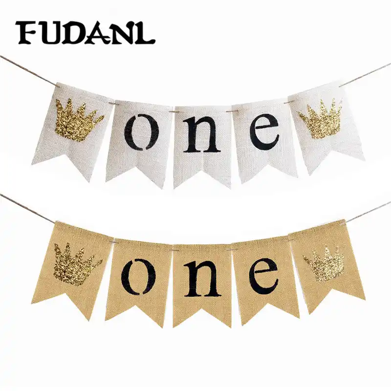 Conjunto de banderines de silla Kawaii para bebé, decoración de primer