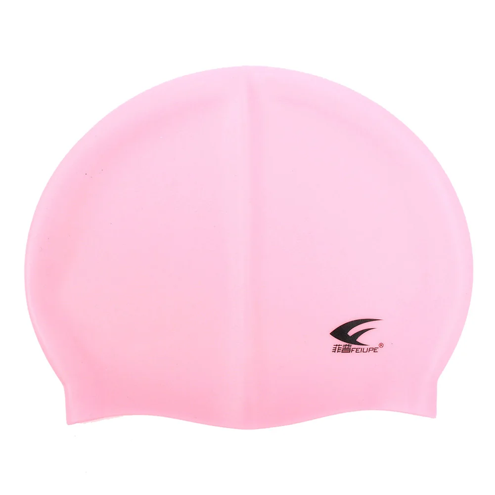 FEIUPEF плавание ming бассейн кепки силикон унисекс литой шапочка для бассейна водостойкий душ дамы мужские розовый