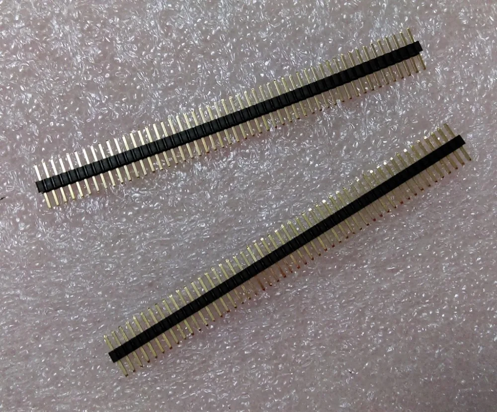 

coppery 20PCS 50Pins 1.27mm Single Row Straight Male Pin Header Strip For PCB 1.27mm pin header 20pcs/lot