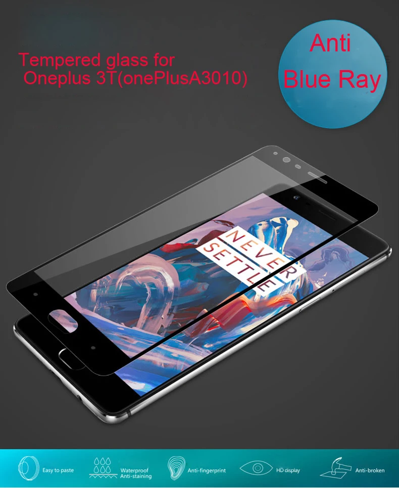 Цена за Анти Blue Ray закаленное стекло для oneplus 3 (A3000) 3 т (A3010) протектор экрана синий свет устойчивостью 9 H 2.5D 0.26 мм розничной упаковке Цена за Анти Blue Ray закаленное стекло для oneplus 3 (A3000) 3 т (A3010) протектор экрана синий свет устойчивостью 9 H 2.5D 0.26 мм розничной упаковке