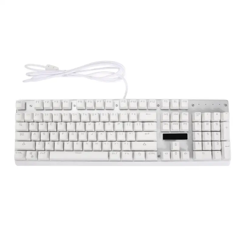 

High Quality Mechanical Keyboard 104 Keys USB Port LED Backlight Aluminum Alloy Shell Professional Wired Gaming Keyboards